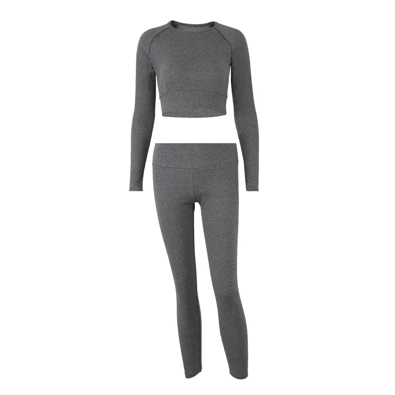 Slim Fit, Long Sleeve Yoga Set